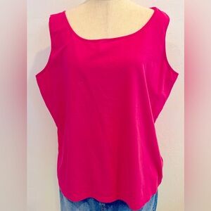 Talbots Pink  Sleeveless Tank Top Crew Neck Size 2X